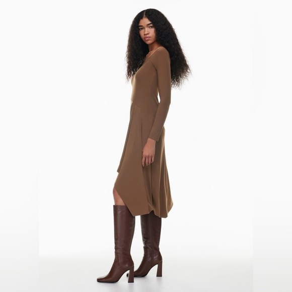 NWOT ARITZIA Wilfred Nuage Dress Cocoa BrownM Medium - Picture 5 of 16